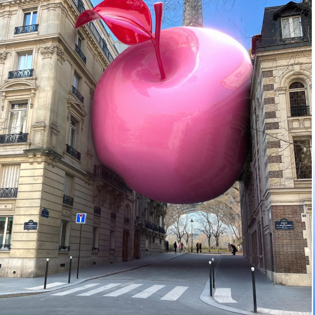 A cherry in between Paris streets.